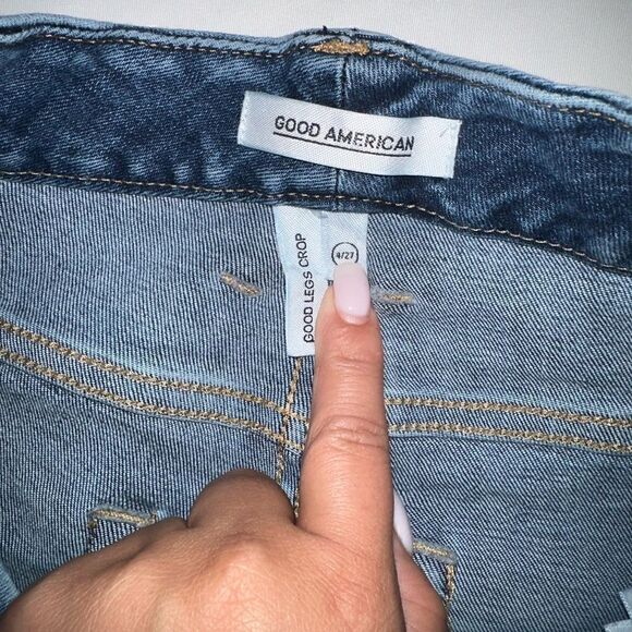 Good American Good Legs Crop Destruction Skinny Jeans - Picture 7 of 7